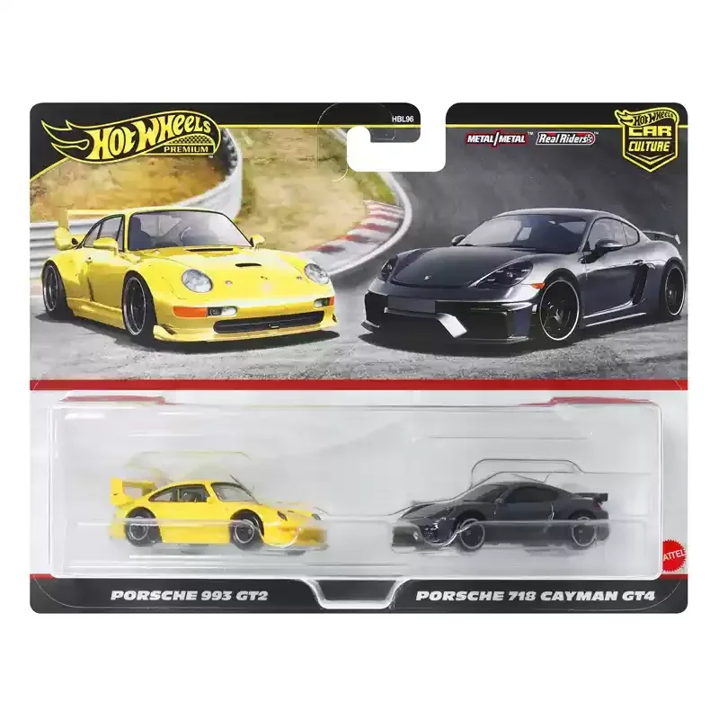 Original Hot Wheels Premium Car Culture Boy Toy 1/64 Diecast Nissan R390 Silvia Corvette Datsun Porsche 993 718 Audi S4 Quattro