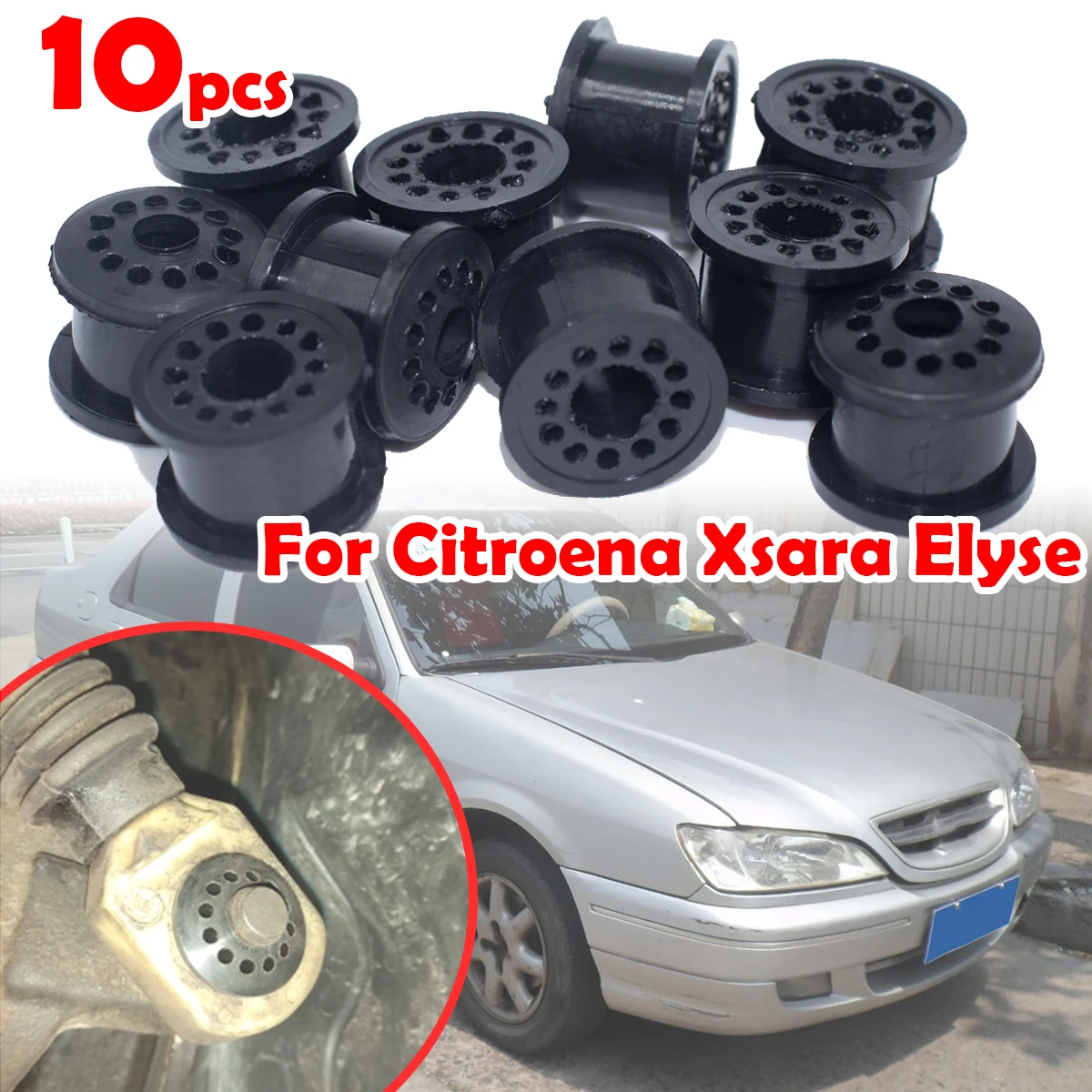 

10pcs For Citroen Xsara Elyse Gearbox Cable Linkage Rubber Bushing 5Speed Shift Lever Assembly Repair Kit Car Replacement Part