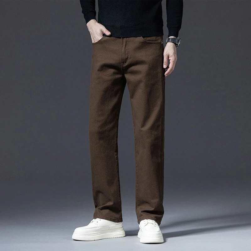 2026 Loose Casual Pants Men's Jeans Cotton Versatile Fashion American Light Commercial Pants