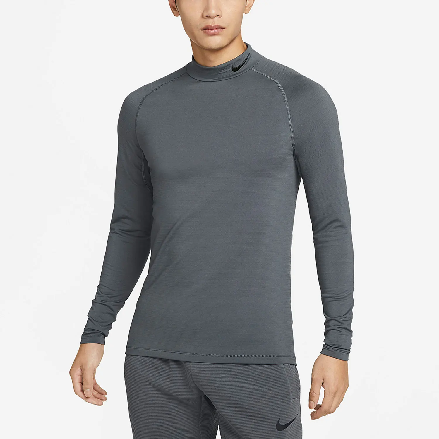 

Оригинальная сезонная новая мужская спортивная футболка Nike с высоким воротником и длинными рукавами DQ6608-068