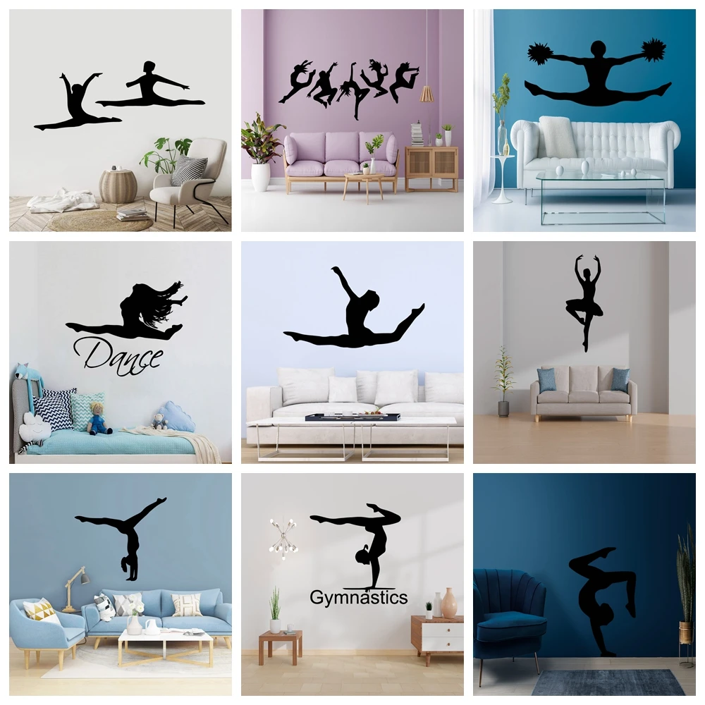 1 Pc Diy Sports Gymnastics Vinyl Kitchen Wall Stickers Wallpaper For Kids Rooms Diy Home Decoration Decoration