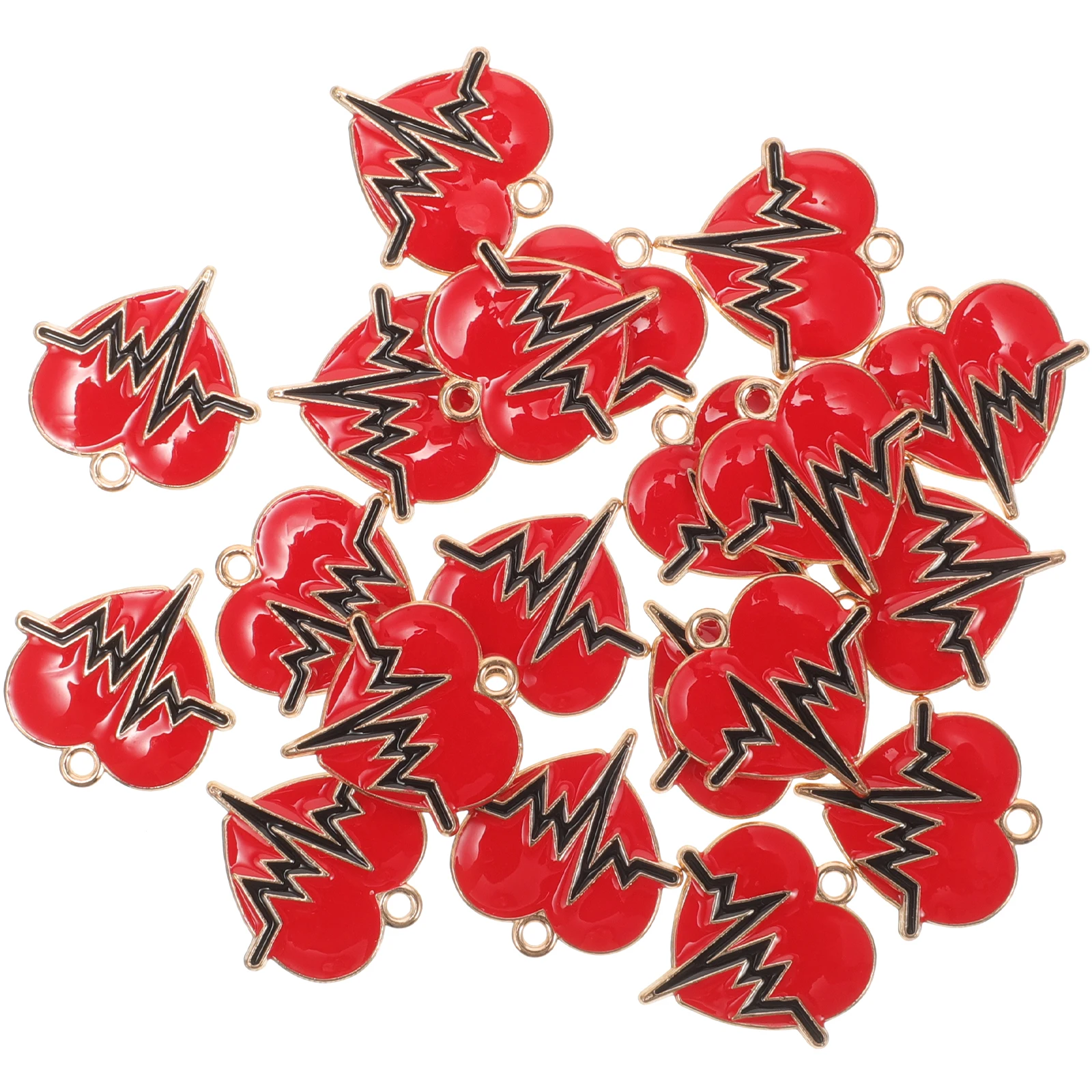 

20 Pcs Heartbeat Chart Pendant Lightweight Alloy Charm DIY Accessory Earring Necklace Bracelet Decor Craft Ornaments