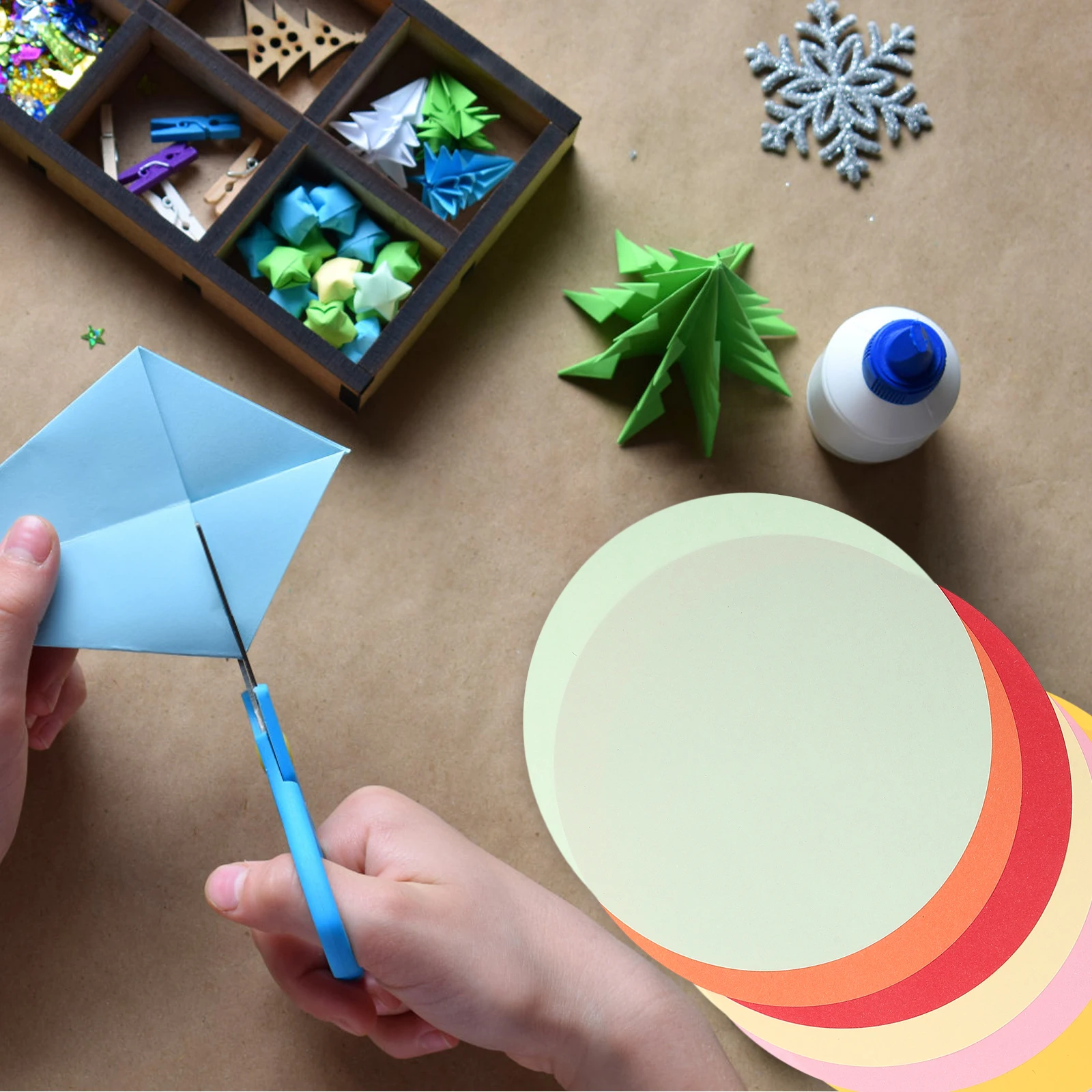 

200 Pcs Flower Balls Thicken Folding Paper Handmade Materials Craft Supplies Paper Watercolor Projects