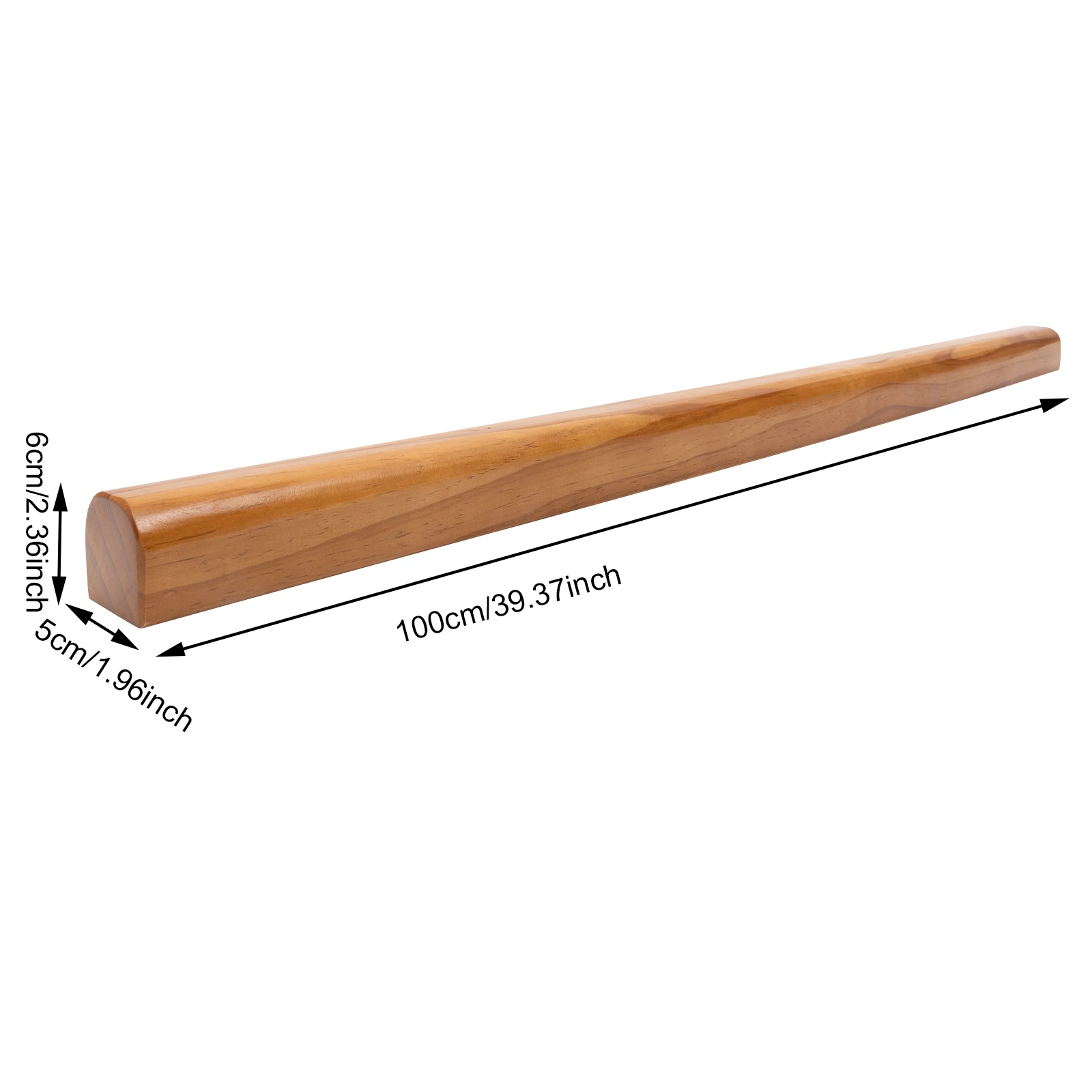 Solid Wood Handrails, 2.36in Thick, Anti-Slip Design, Strong and Stable (220 lbs Load Capacity), Easy to Install, Safe for