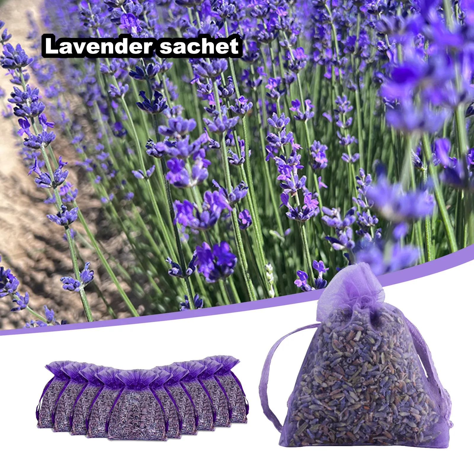 Home Cabinet Sachets Bags Natural Dried Lavender Sachets for Relaxing Sleeping Strong Smell  Fresh Scents Car Air Fresheners