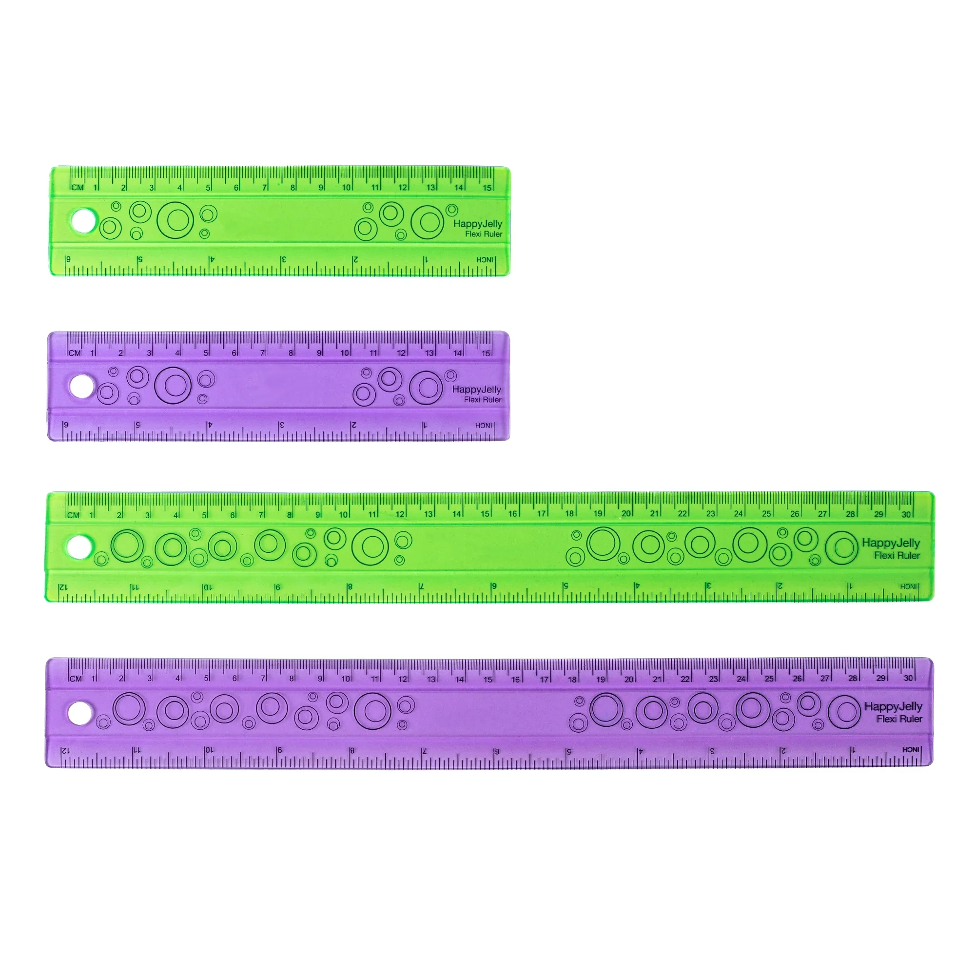 Multifunction Student Flexible Ruler Inch and Metric 30 cm/12 Inch 15 cm/6 Inch Transparent Colors Stationery Rule School Supply