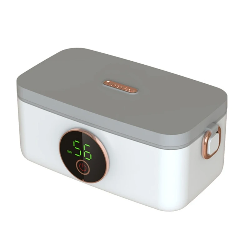 Heating Lunch Box for Work & School, Battery Powered Portable Food Warmer Lunch Container with 5-gear Heating Function