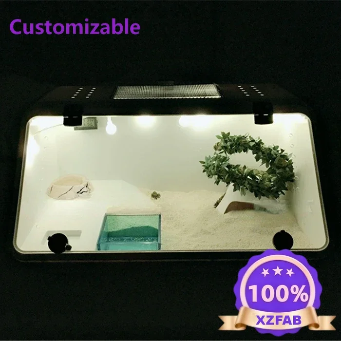 Factory Direct 2026 Creativity durable Hermit crab living suit pet raising box amphibious fish tank reptile box