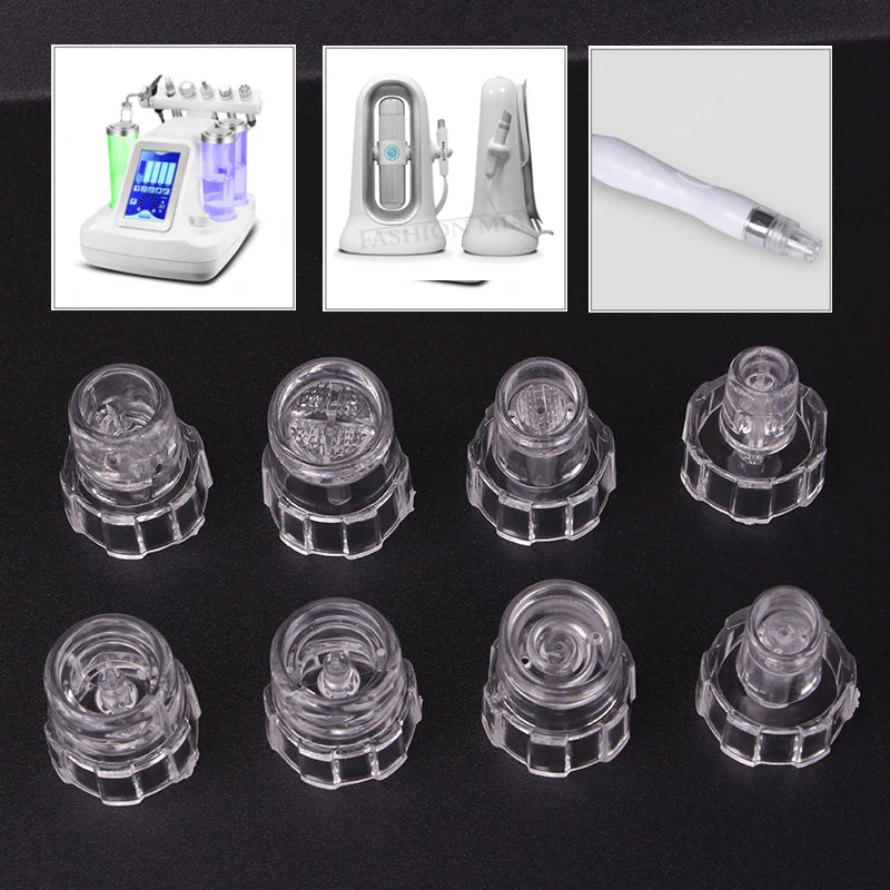 8pc Hydra Care Skin Device Tips Head Replacement Plastic Tips For Hydra Water Oxygen Dermabrasion Skin Face Cleansing Peeling