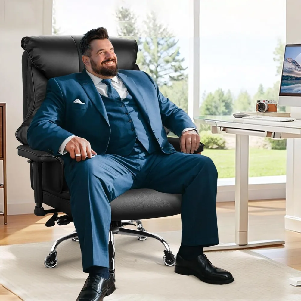 500 lbs for Heavy People,Plus Size Ergonomic Office Chair with Adjustable Lumbar Support and Wide Seat