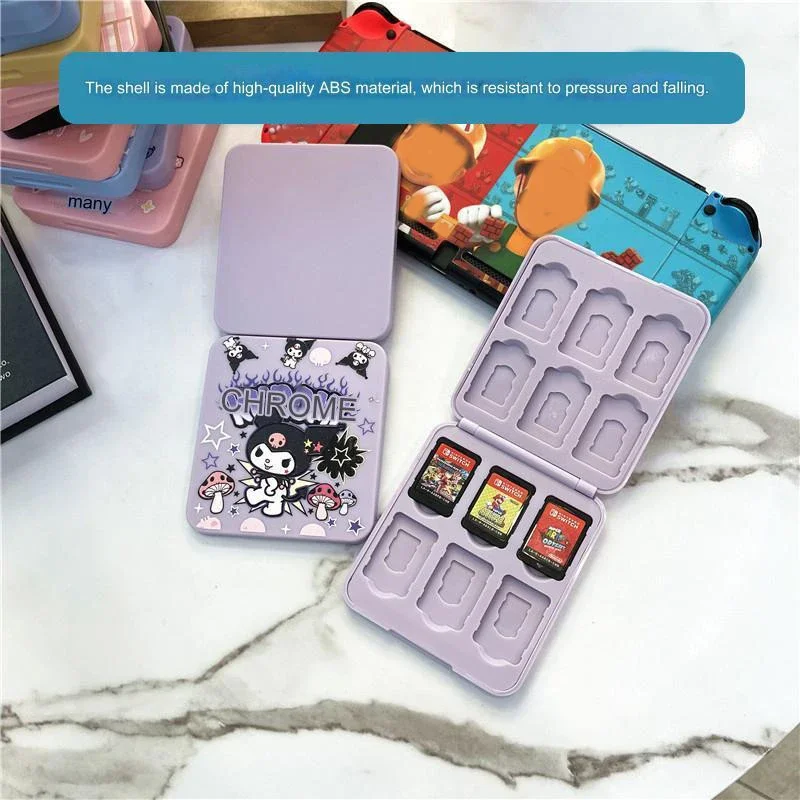 Sanrio Kuromi Cinnamoroll MyMelody Pochacco BadBadtz-maru Game Cartridge Storage Box For Switch NS/Oled Cute Game Accessories