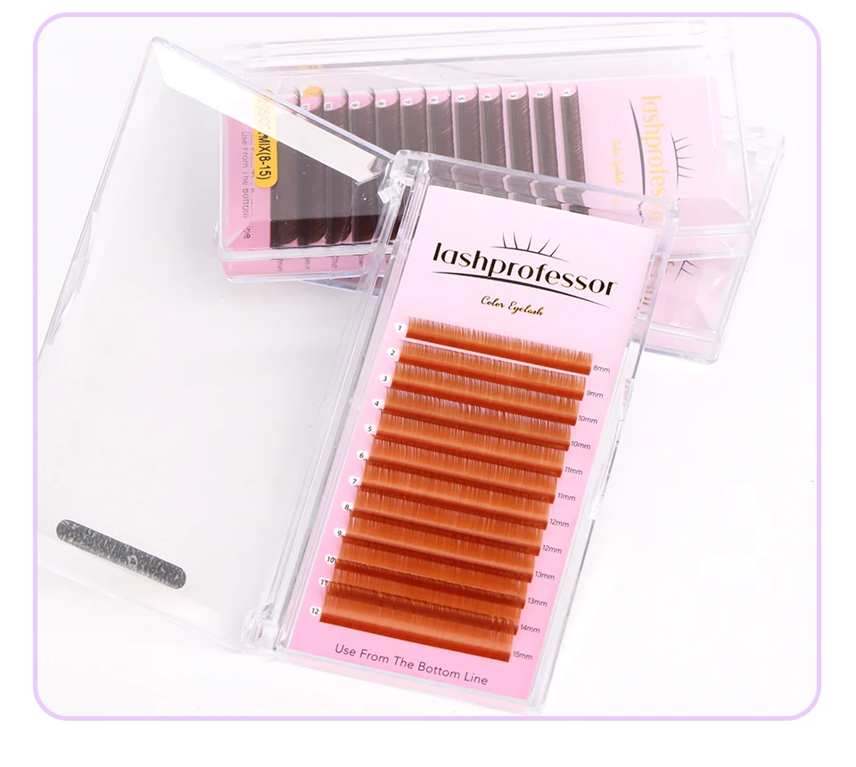Neuer Stil der Wimpern Dunkelbraun Hellbraun Einzelwimpern 0,05/0,07 Curl C/D/CC/DD Farbe Weiche natürliche falsche Wimpern – Detail 15