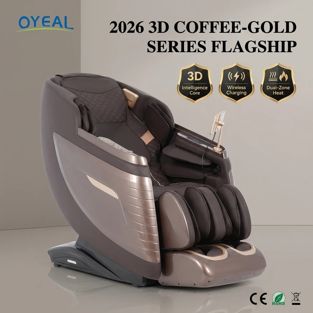 Professional New Design 3D Intelligence Massage Chair AI Voice Control Bluetooth Music  PU Leather For Home