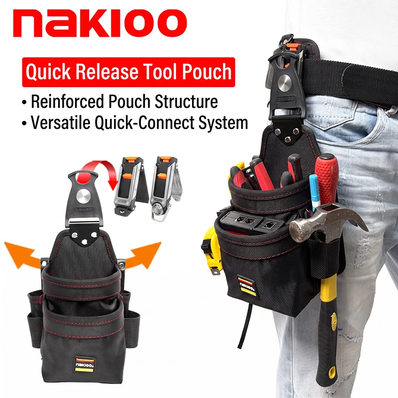 nakioo-rotatable-quick-clip-tool-waist-pouch-hardened-back-panel-multifunctional-portable-electrician-tool-storage-hanging-bag