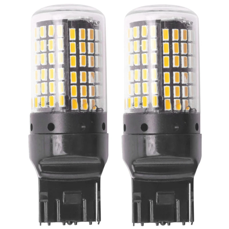 2Pcs Super Bright Canbus T20 7440 W21W Wy21W 144-Smd Reverse Light Turn Signal Light Error Free No Hyper Flash T20 7440 Led Bulb