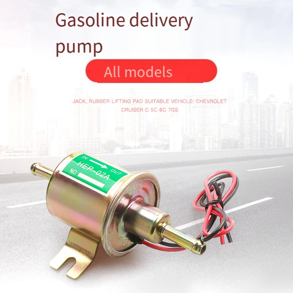 Universal 12v Low Pressure Gas Diesel Pump Inline Electric Fuel Pump for Gas Diesel Engine 2.5-4psi HEP-02A Gold