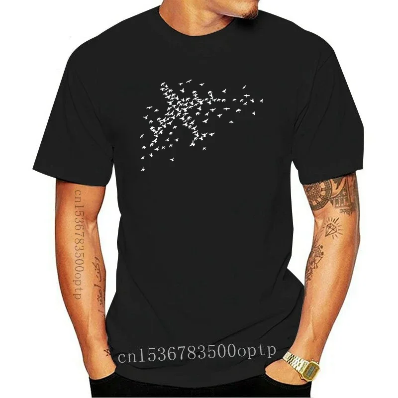 New Birds Plane Graphic Men's T-Shirt Airplane Nature Pilot Art Tee 2021 2021 Arrival Great Quality Funny Man Bulk T Shirts