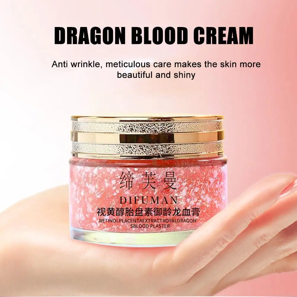 Crema de sangre de dragón con Retinol para mujer, crema facial antiarrugas, hidratante, blanqueadora, repara el cuidado corrector de la piel, nuevo envejecimiento, S0W7