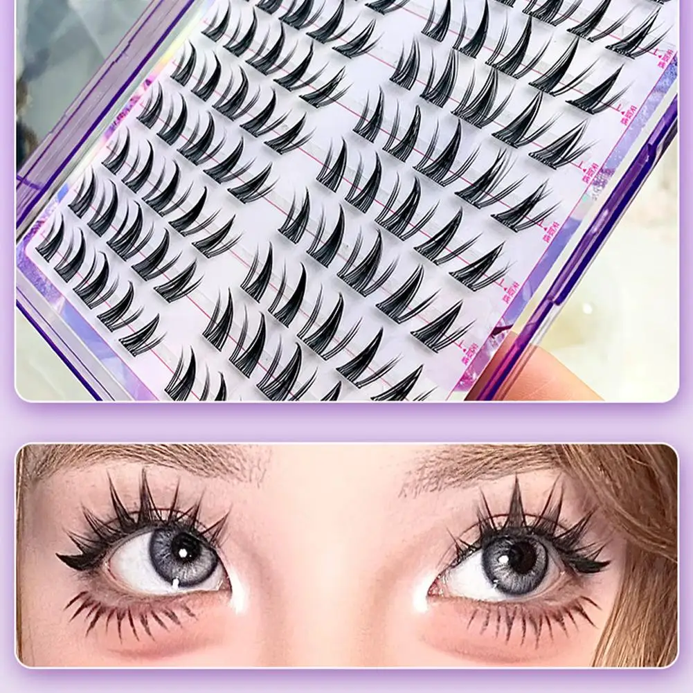 Large Volume of Lashe Clusters Noglue Eyelashes Glue Strands Eyelashes Beauty Eye Lashes Natural Fake Eyelashes Cluster Lashes