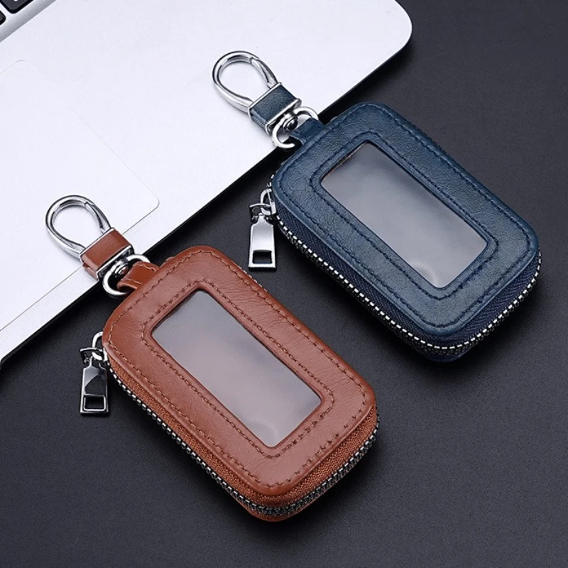 

Держатель для ключей из искусственной кожи на молнии, сумка-органайзер, кошелек, брелок, модный простой чехол для ключей от машины, сумка для мужчин и женщин, защитный чехол для ключей от автомобиля