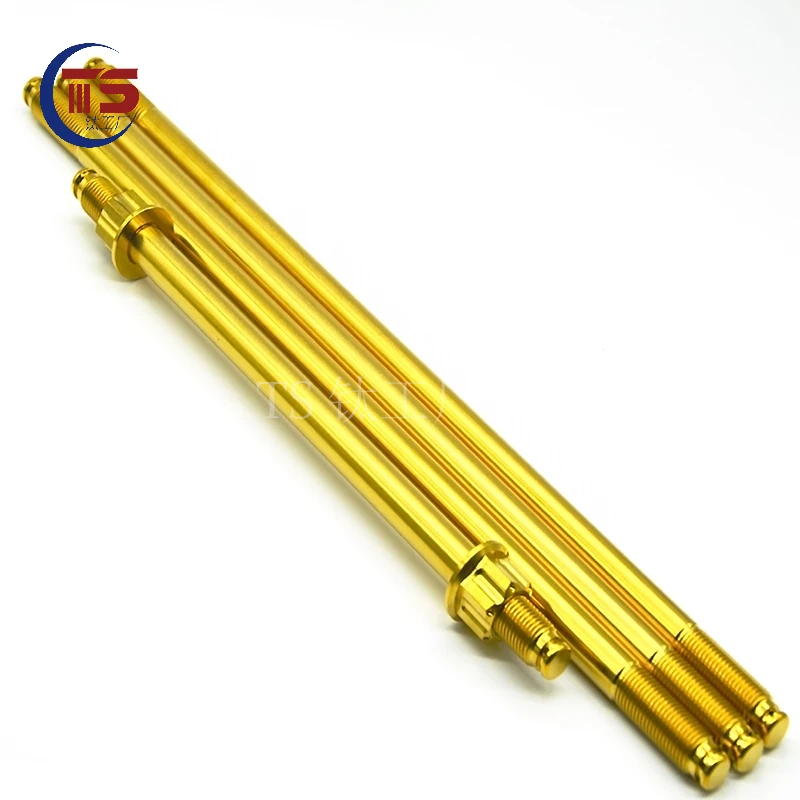 Imagem -03 - Ts-titânio Liga Motocicleta Eixo da Roda Traseira Fábrica Gr5 Ti6al4v M10 12 Eixo 12 Porca M10 12 Porca Clipes em Prata 1pc