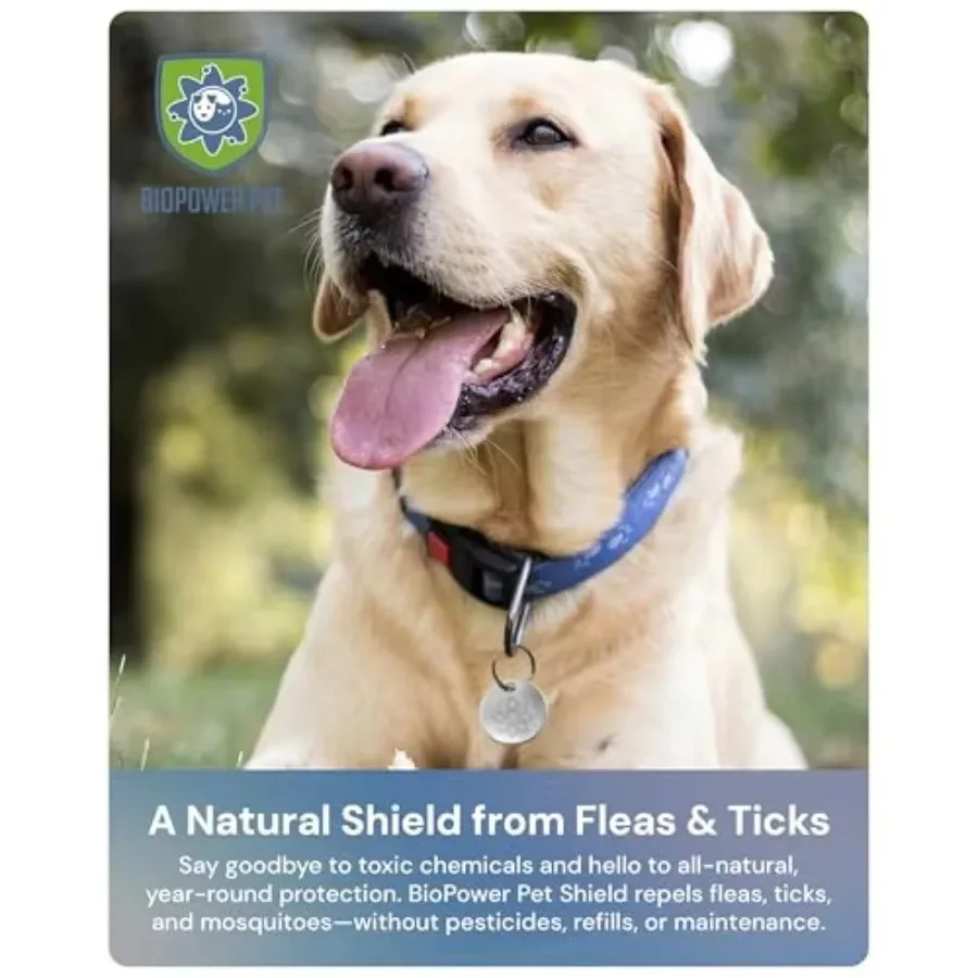 FurStarNatural Flea Tick Repellent Collar Tag For Dogs Cats Shield Safe For Pets When Used As Directed Lasts 1 Full Year Regular