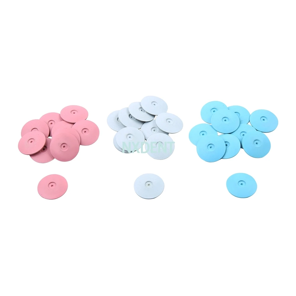 30Pcs/lot 22*3.5mm Dental Lab Polishing Wheels Polishers Silicone Burs Disk Coarse Blue/White/Pink