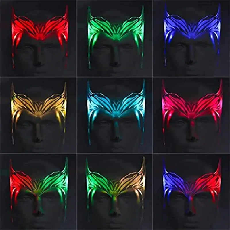 

Bulex 2022, светодиодный головной убор Scarlett Witch с подсветкой Wanda Maximoff Crown, светящийся шлем для косплея, костюм на Хэллоуин, реквизит; 6, a'3.k;8,