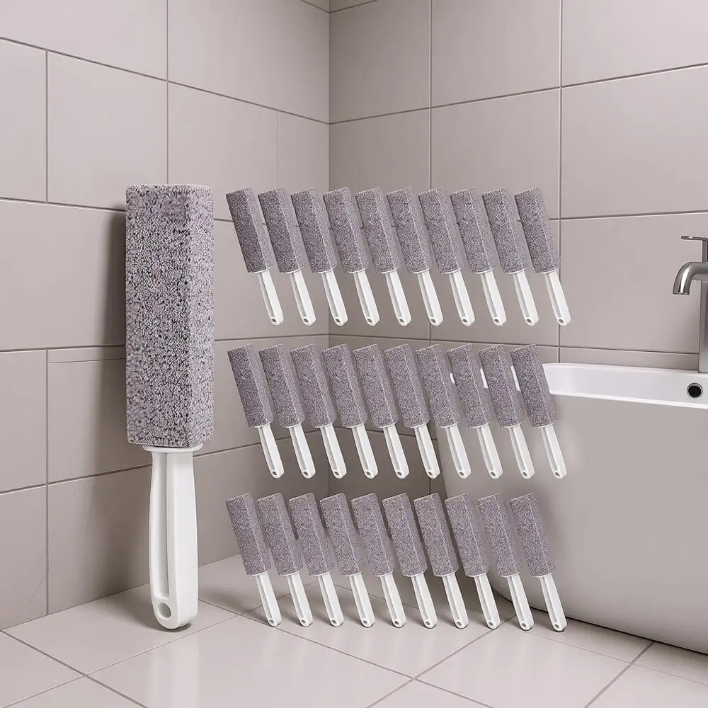 

Набор из 30 предметов: щетка для унитаза из пемзы с длинной ручкой для чистки швов в ванной и на кухне