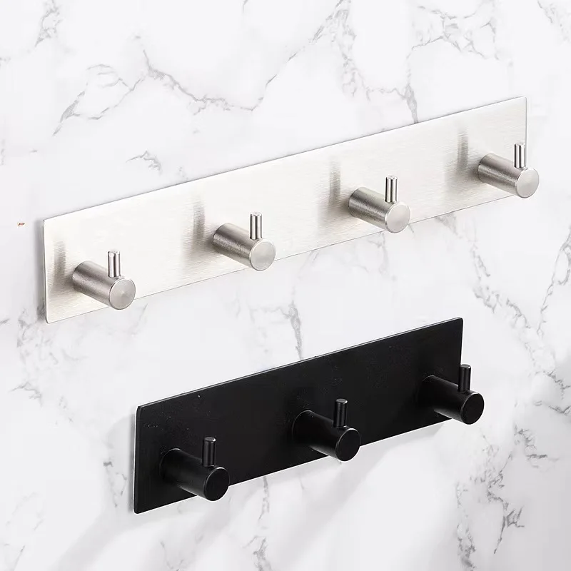 Wieszak na płaszcze ze stali nierdzewnej Heavy Duty Rustproof wieszak do przechowywania kuchnia akcesoria łazienkowe wieszaczki stojak samoprzylepny