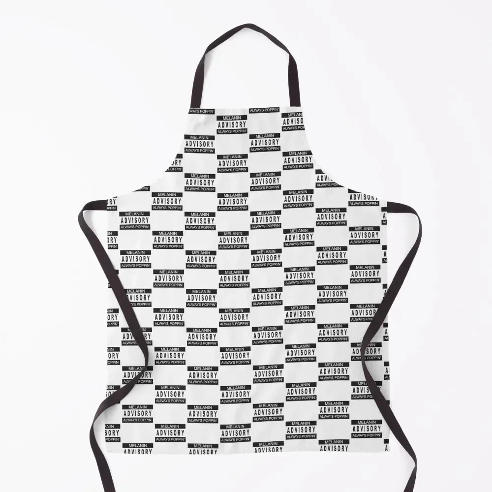 

Melanin Poppin Advisory Funny Quote Apron painters For Girl Apron