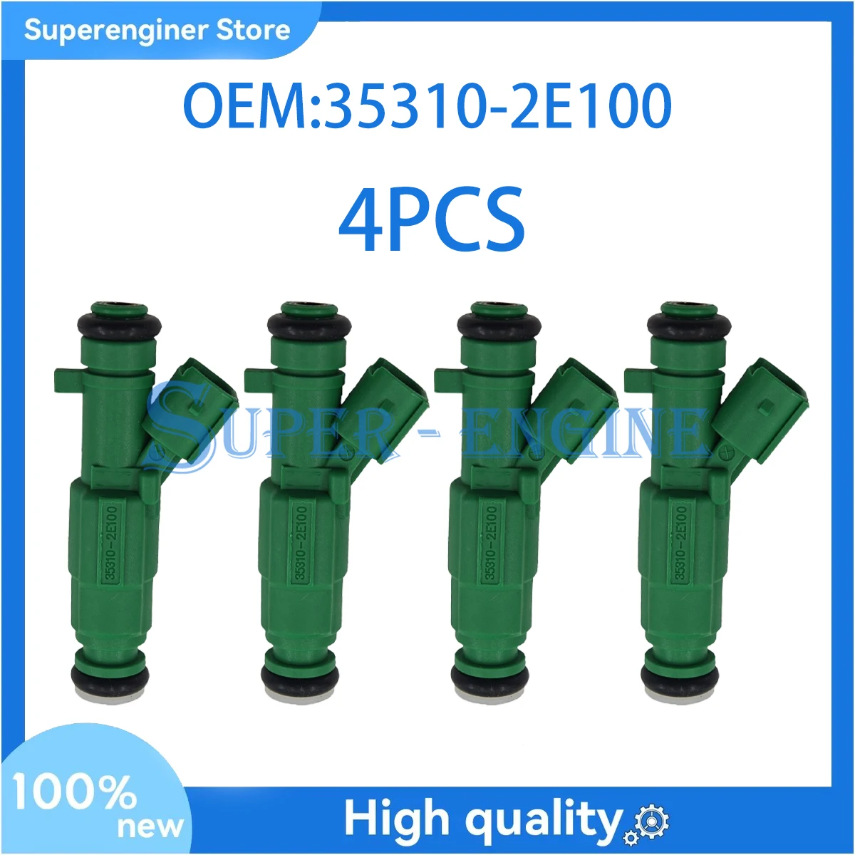 

4PCS 35310-2E100 Fuel Injector For 2011-14 HYUNDAI ELANTRA Kia Forte 1.8L 353102E100