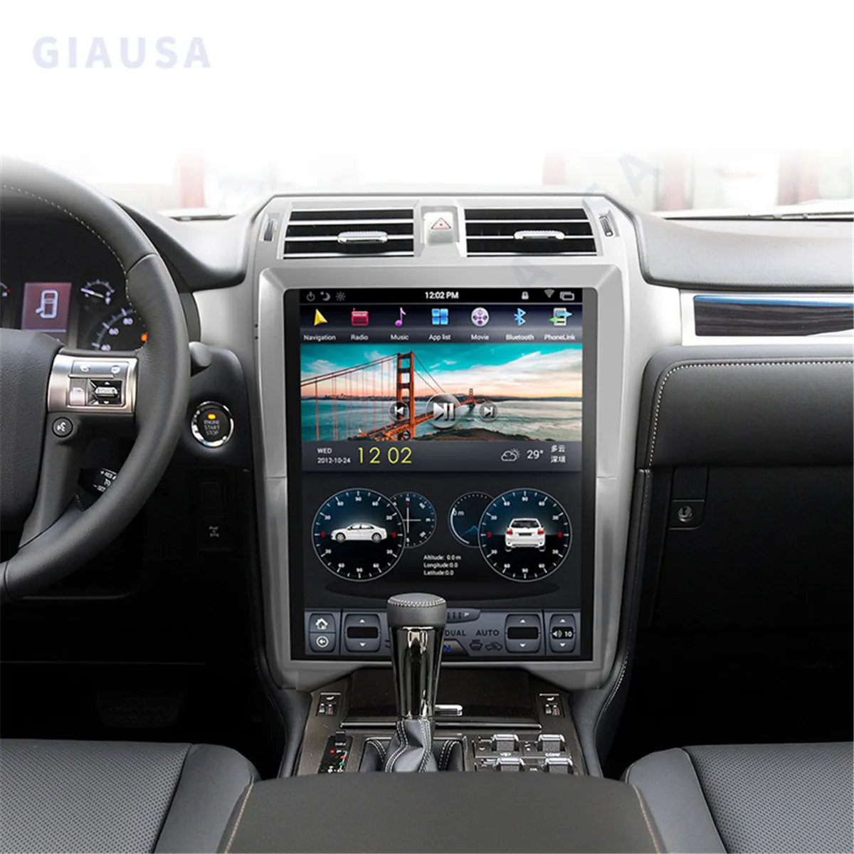 

Tesla Screen Style Qualcomm Android 12 Car Multimedia player For Lexus GX GX400 GX460 2010-2019 Stereo Autoradio Carplay GPS