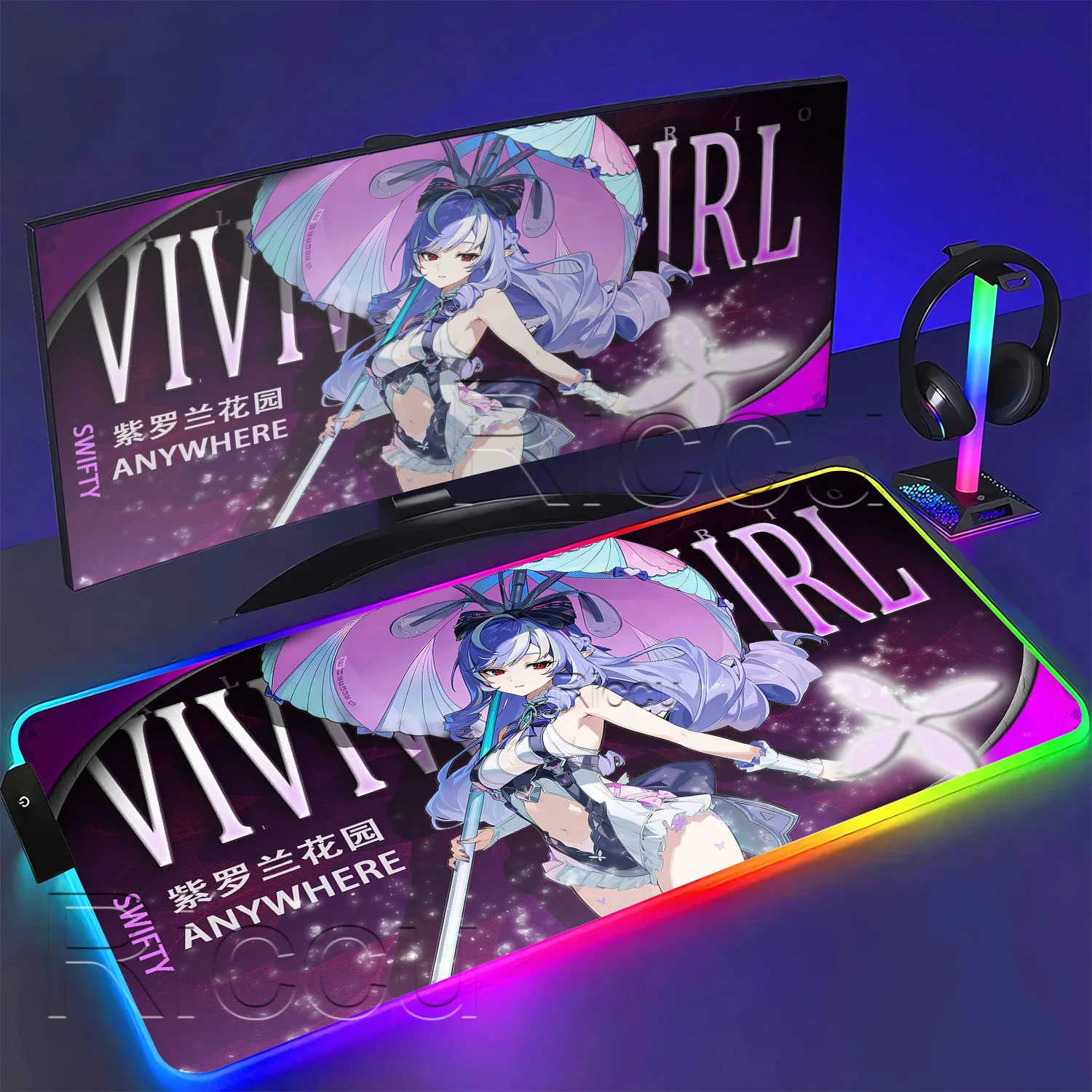 Gaming Keyboard No Rgb - RGB Mouse Pad Hoshimi Miyabi‌ Vivian