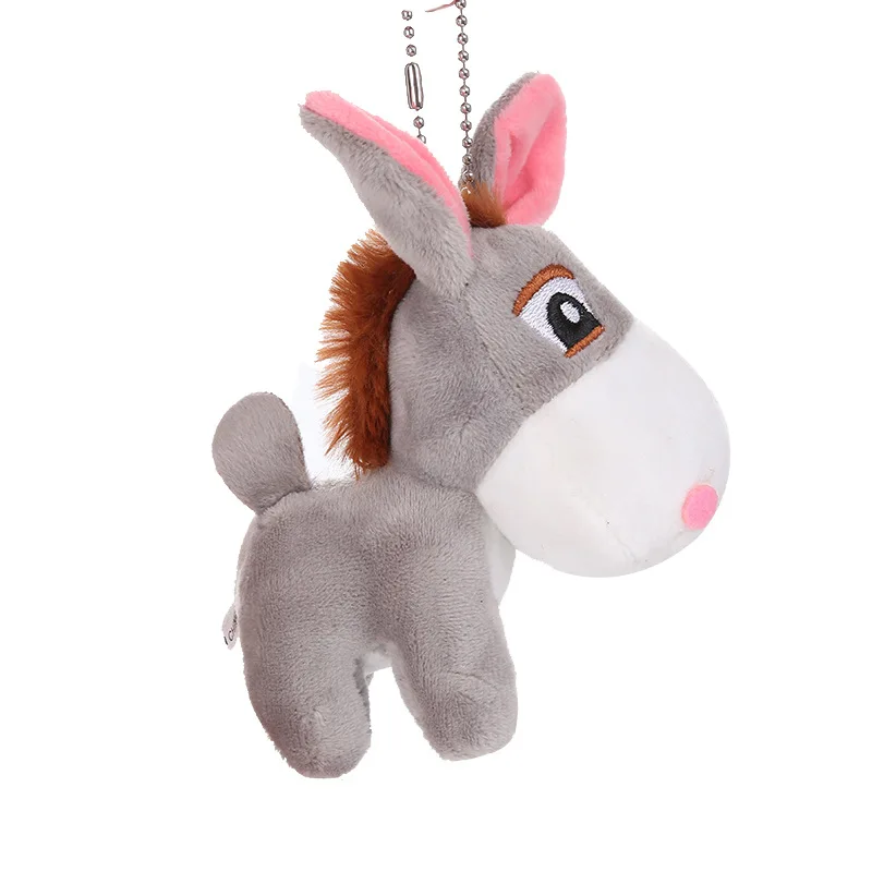 Cute Donkey Soft Plush Stuffed Animal Keychains Little Donkey Pendant Donkey Keychain Fun Plush Doll Children Toy Festival Gift