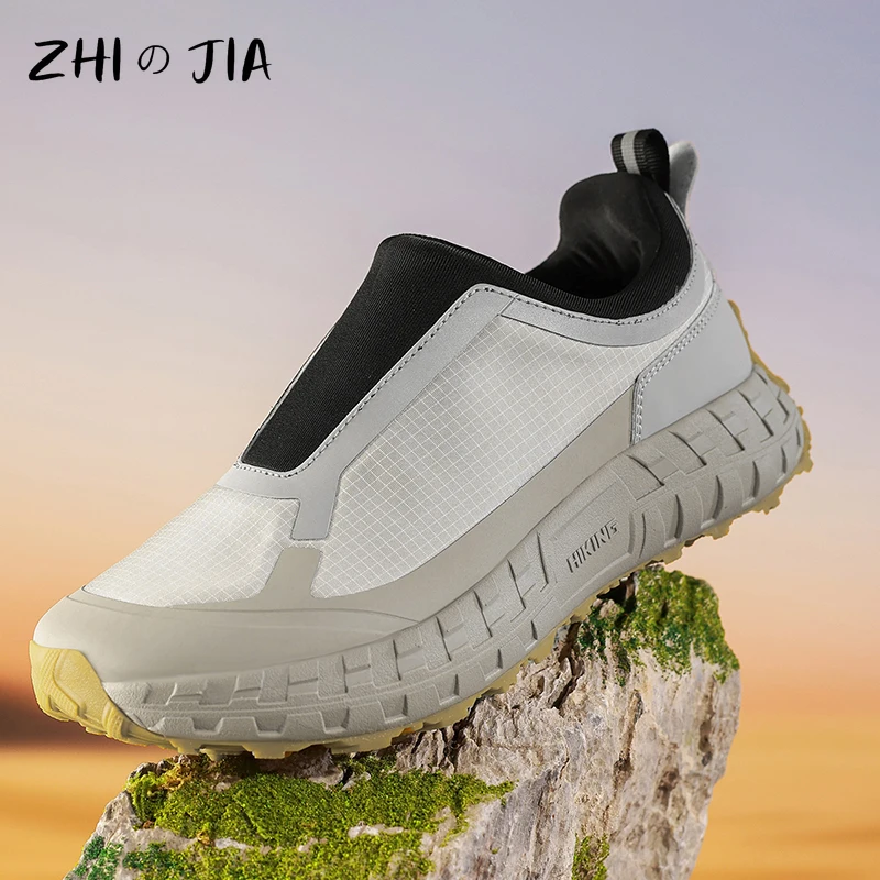 

Outdoor Slip On Off-road Running Shoes mountaineering Hiking Shoes Men's Autumn Winter Thick Soled Fashionable Sneaker