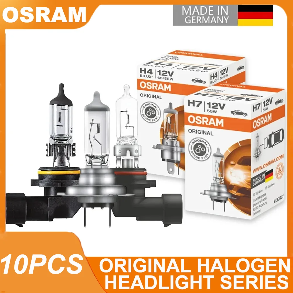 OSARM H4 H7 H8 H9 H11 H16 HB3 HB4 faro original luz de carretera/luz baja bombilla halógena de luz antiniebla blanca hecha en Alemania al por mayor