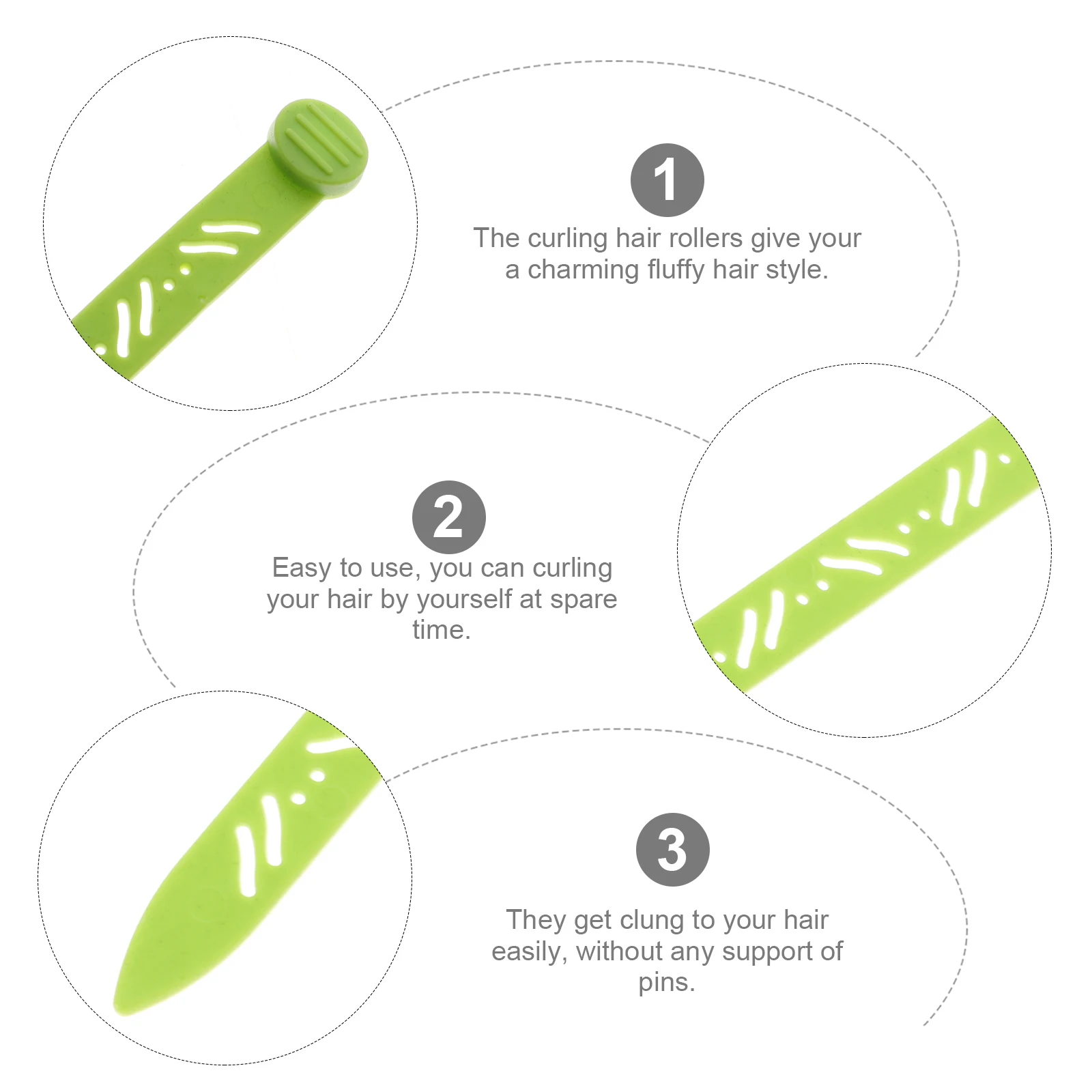 

20pcs Perm Rod Hair Curling Rollers for Hot Hairdressing Tool Root Volume Style Long Short Hair Salon Use