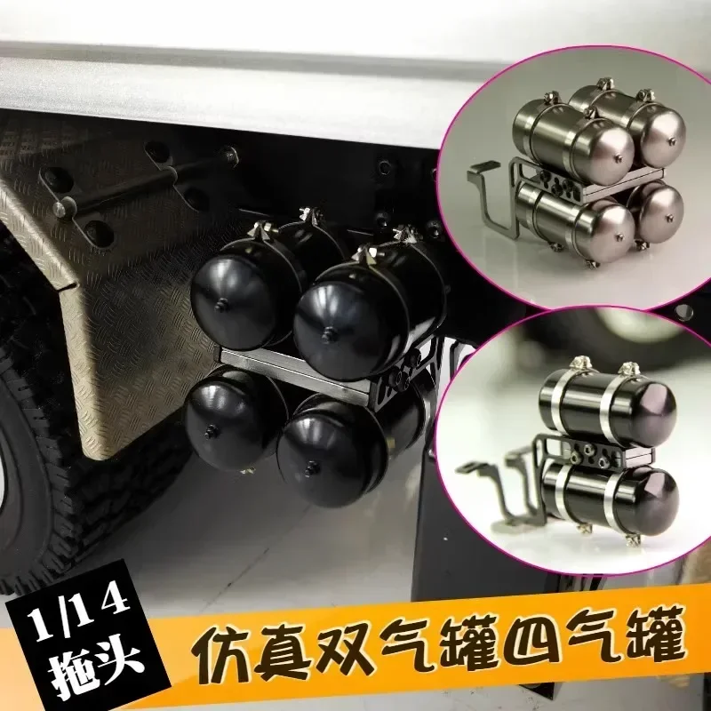 

Metal High Simulation Gas Cylinder Assembly Frame Model Accessories for 1/14 Tamiya RC Truck Scania R620 Actros Volvo MAN Part