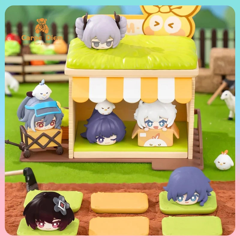 الأصلي ميهويو هونكاي تأثير 3 مزرعة سلسلة Q-Topping 1.0 صندوق أعمى الشكل لعبة الطرفية سطح المكتب زخرفة مكدسة دمية هدية #1