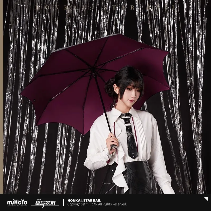 

[Genuine] miHoYo Kafka Folding Umbrella Honkai Star Rail Kafka Theme Series Parasol Anime Game Accessory Prop Cosplay Xmas Gifts