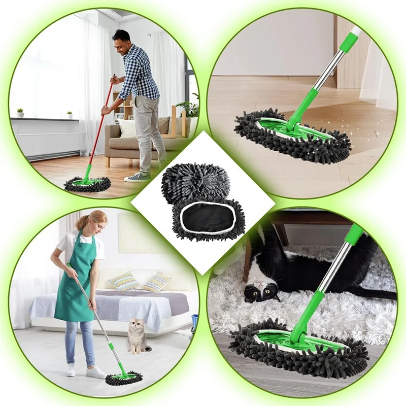 Toalhetes reutilizáveis laváveis para Swiffer Sweeper, Cobertura do piso, Panos secos e molhados, Mop Cloth