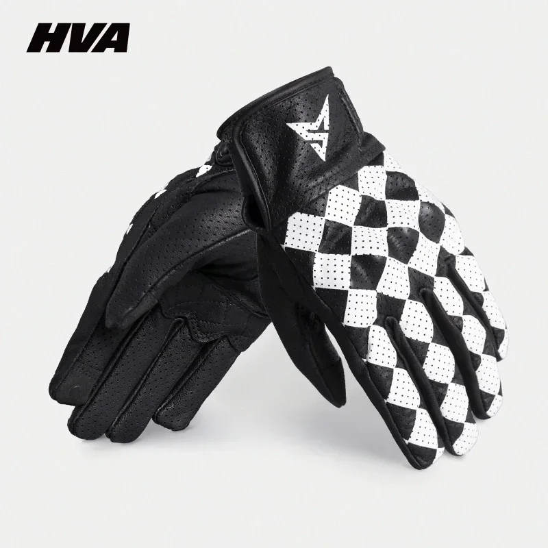 New Outdoor Riding Motorcycle Checkerboard Gloves Full Finger Thickened Windproof Waterproof and Non-slip Cycling Racing Gloves