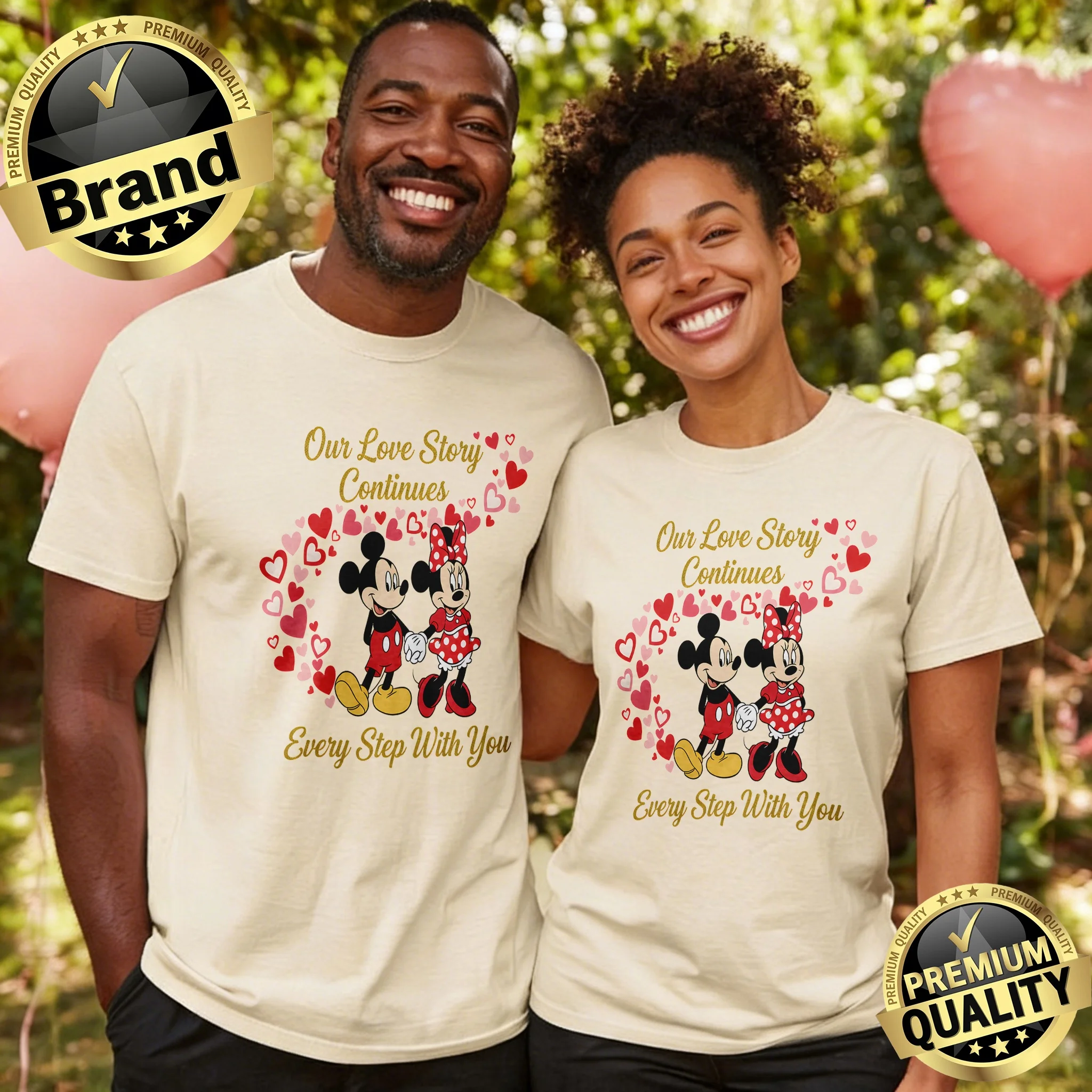 

Футболка унисекс с принтом Микки и Минни Disney, летняя коллекция 2026, хлопок, повседневная, свободного кроя, с коротким рукавом, классическая