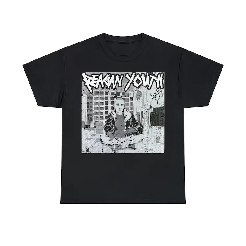 Reagan Youth T Shirt Anarcho-Punk Adolescents MDC DI Wasted Youth Nausea Negative Approach Subhumans Unisex Heavy Cotton T-Shirt