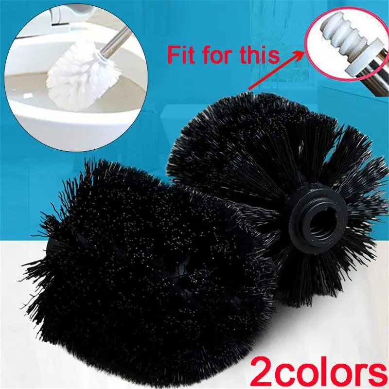 White Toilet 80*90mm Brush Head Holder Replacement Bathroom WC Clean Spare Accessories Cleaning Brush Head For Toilet Cleaning