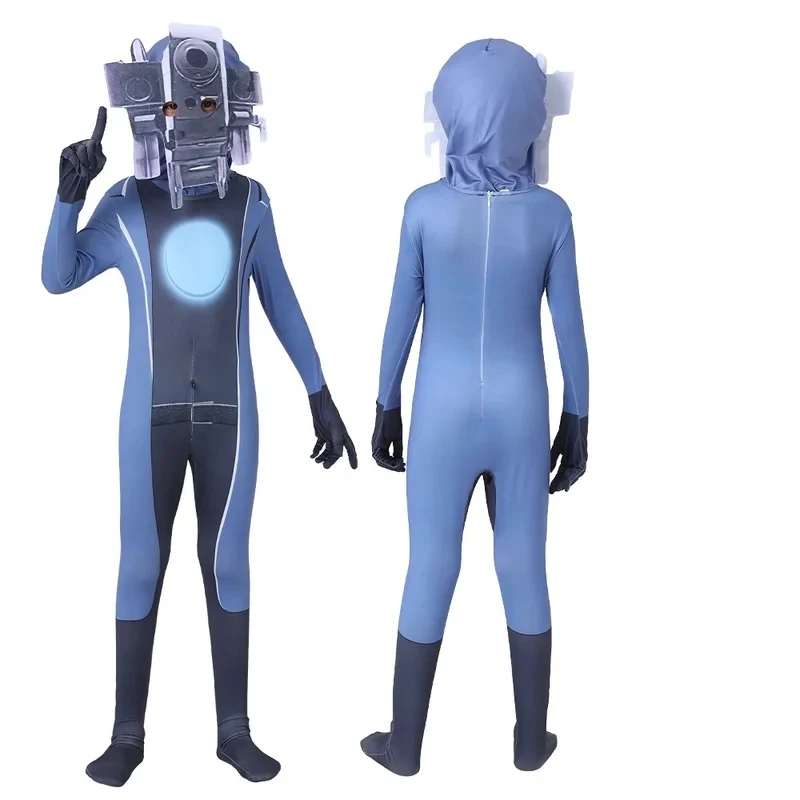 ♥AA Skibidi Clock Toilet Cosplay Costume Game Speaker Tv Man AudioMan CameraMan Costumes Jumpsuit Mask Halloween fo New 2026 view 4