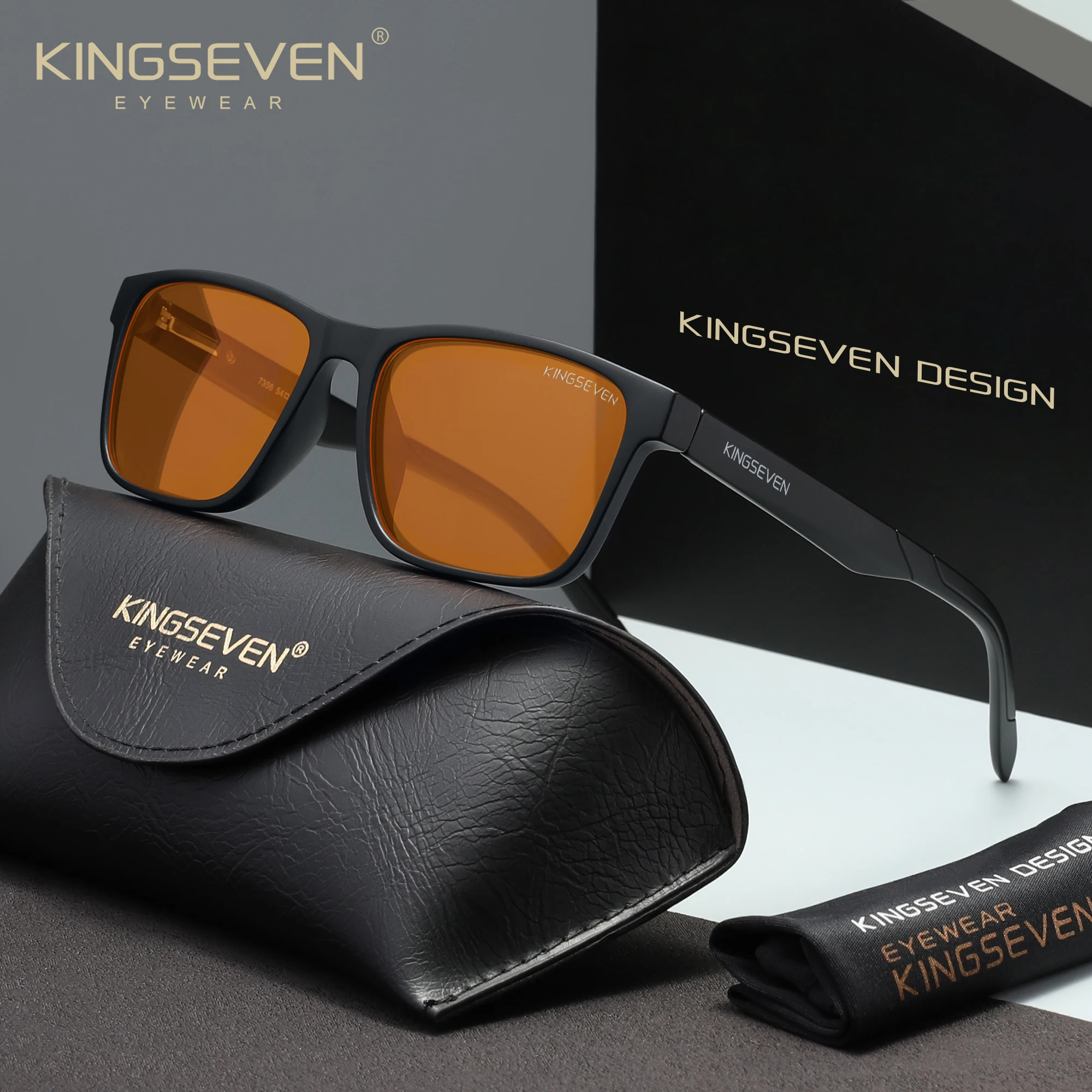 نظارات KINGSEVEN لحجب الضوء الأزرق للرجال والنساء، نظارات عصرية لتخفيف التعب، نظارات واقية مضادة للأشعة الزرقاء #1