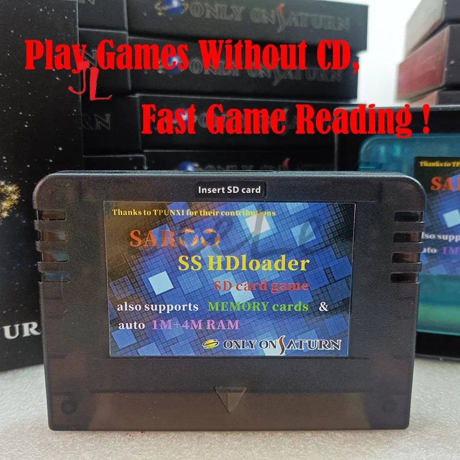 Fast Reading Card SAROO SS HDloader Game Reader Cartridge Support SD TF Menory Cards Free Play Games Without CD for Sega Saturn