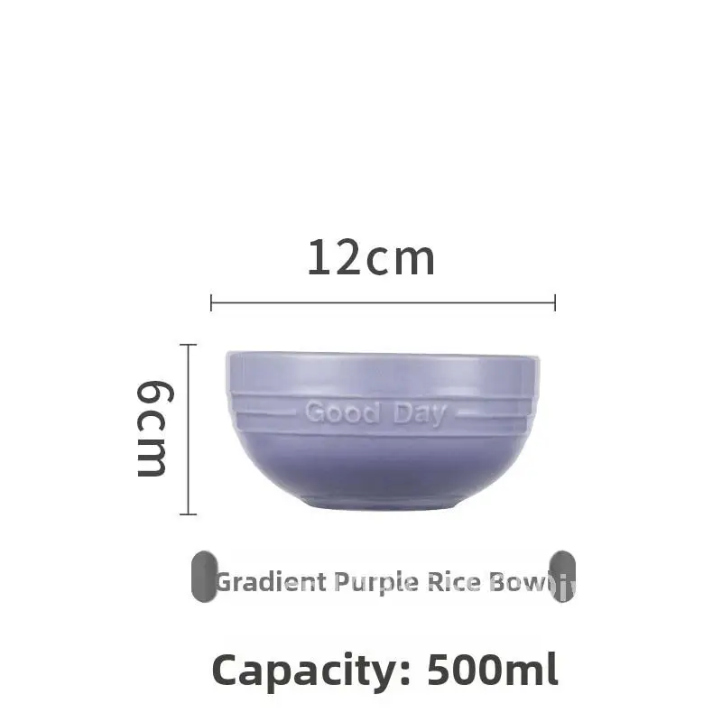 

Cool Gradient Color Porcelain Bowl Modern Light Luxury Style Rice Soup Fish Plate Housewarming Gift Microwave Safe